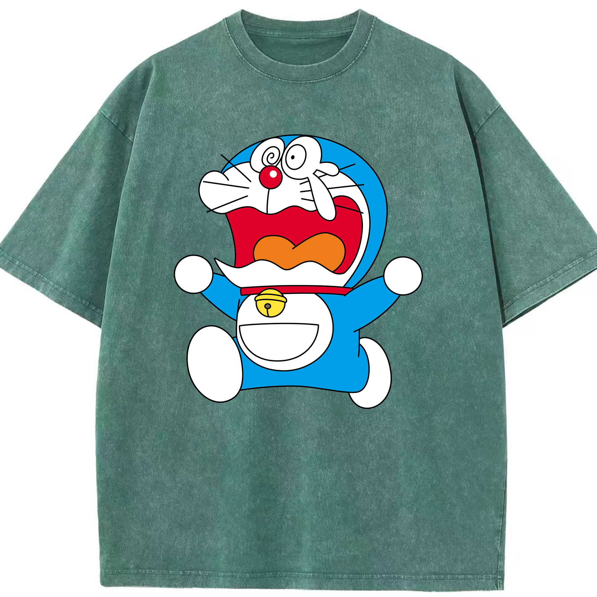 （画像用） ドラえもん Doraemon 綿100% ヴィンテージ風 半袖Tシャツ（フロントプリント）